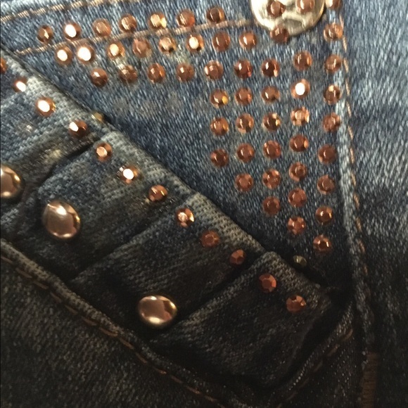 Secretly Evil mini skirt with lots of bling on it! - Picture 5 of 7